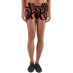 Abstract Pattern Geometric Backgrounds Yoga Shorts by Eskimos