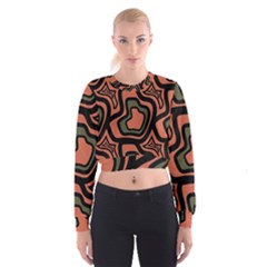 Abstract Pattern Geometric Backgrounds Cropped Sweatshirt by Eskimos