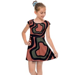 Abstract Pattern Geometric Backgrounds Kids  Cap Sleeve Dress by Eskimos