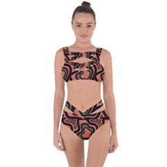 Abstract Pattern Geometric Backgrounds Bandaged Up Bikini Set  by Eskimos