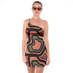 Abstract Pattern Geometric Backgrounds One Soulder Bodycon Dress by Eskimos