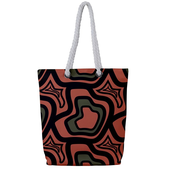 Abstract pattern geometric backgrounds Full Print Rope Handle Tote (Small)