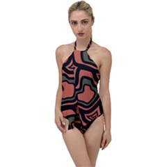 Abstract Pattern Geometric Backgrounds Go With The Flow One Piece Swimsuit by Eskimos