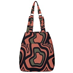 Abstract Pattern Geometric Backgrounds Center Zip Backpack by Eskimos