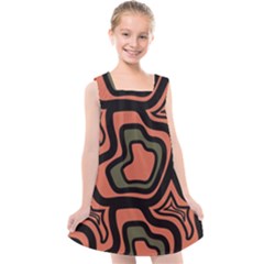 Abstract Pattern Geometric Backgrounds Kids  Cross Back Dress by Eskimos