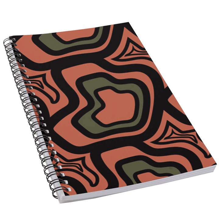 Abstract pattern geometric backgrounds 5.5  x 8.5  Notebook