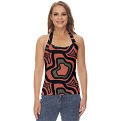 Abstract Pattern Geometric Backgrounds Basic Halter Top by Eskimos