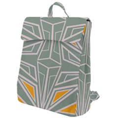 Abstract Pattern Geometric Backgrounds Flap Top Backpack by Eskimos