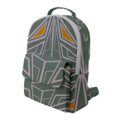 Abstract Pattern Geometric Backgrounds Flap Pocket Backpack (large) by Eskimos