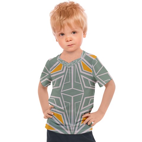 Abstract Pattern Geometric Backgrounds Kids  Sports Tee by Eskimos