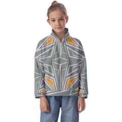 Abstract Pattern Geometric Backgrounds Kids  Half Zip Hoodie by Eskimos