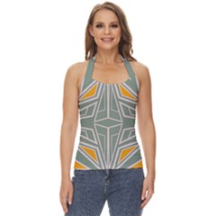 Abstract Pattern Geometric Backgrounds Basic Halter Top