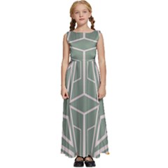 Abstract Pattern Geometric Backgrounds Kids  Satin Sleeveless Maxi Dress