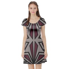 Abstract Pattern Geometric Backgrounds Short Sleeve Skater Dress by Eskimos