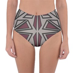 Abstract Pattern Geometric Backgrounds Reversible High-waist Bikini Bottoms