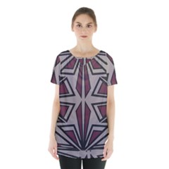 Abstract Pattern Geometric Backgrounds Skirt Hem Sports Top by Eskimos