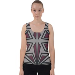 Abstract Pattern Geometric Backgrounds Velvet Tank Top by Eskimos