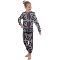 Abstract Pattern Geometric Backgrounds Kids  Long Sleeve Set  by Eskimos