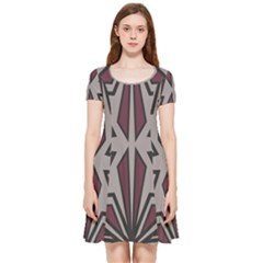 Abstract Pattern Geometric Backgrounds Inside Out Cap Sleeve Dress by Eskimos