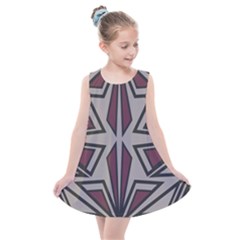 Abstract Pattern Geometric Backgrounds Kids  Summer Dress by Eskimos