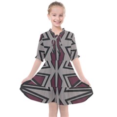 Abstract Pattern Geometric Backgrounds Kids  All Frills Chiffon Dress by Eskimos