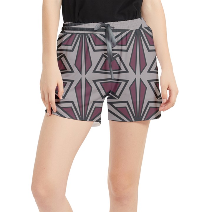 Abstract pattern geometric backgrounds Women s Runner Shorts