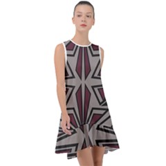 Abstract Pattern Geometric Backgrounds Frill Swing Dress by Eskimos