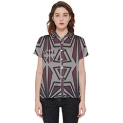 Abstract Pattern Geometric Backgrounds Short Sleeve Pocket Shirt