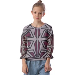 Abstract Pattern Geometric Backgrounds Kids  Cuff Sleeve Top