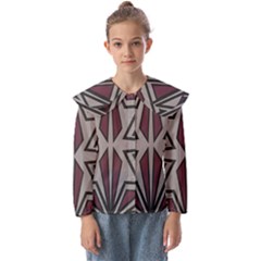 Abstract Pattern Geometric Backgrounds Kids  Peter Pan Collar Blouse