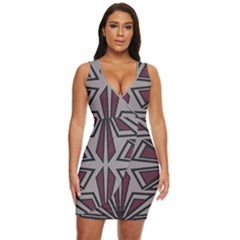 Abstract Pattern Geometric Backgrounds Draped Bodycon Dress by Eskimos