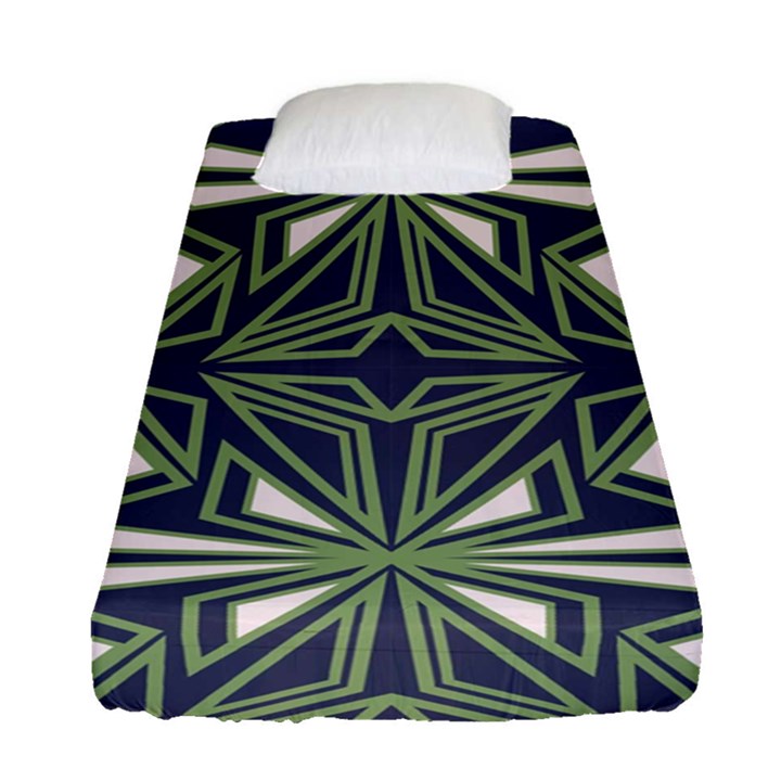 Abstract pattern geometric backgrounds Fitted Sheet (Single Size)