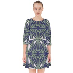 Abstract Pattern Geometric Backgrounds Smock Dress by Eskimos