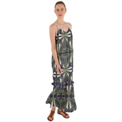 Abstract Pattern Geometric Backgrounds Cami Maxi Ruffle Chiffon Dress by Eskimos