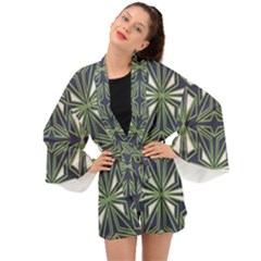 Abstract Pattern Geometric Backgrounds Long Sleeve Kimono by Eskimos