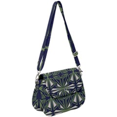 Abstract Pattern Geometric Backgrounds Saddle Handbag by Eskimos