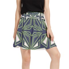 Abstract Pattern Geometric Backgrounds Waistband Skirt by Eskimos