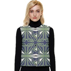 Abstract Pattern Geometric Backgrounds Women s Short Button Up Puffer Vest by Eskimos