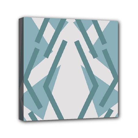 Abstract Pattern Geometric Backgrounds Mini Canvas 6  X 6  (stretched) by Eskimos