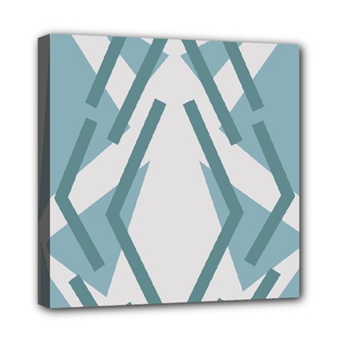 Abstract Pattern Geometric Backgrounds Mini Canvas 8  X 8  (stretched) by Eskimos