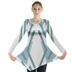 Abstract Pattern Geometric Backgrounds Long Sleeve Tunic  by Eskimos