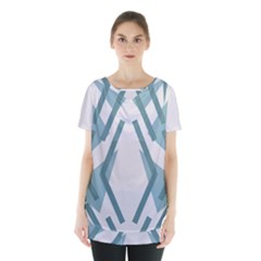 Abstract Pattern Geometric Backgrounds Skirt Hem Sports Top by Eskimos