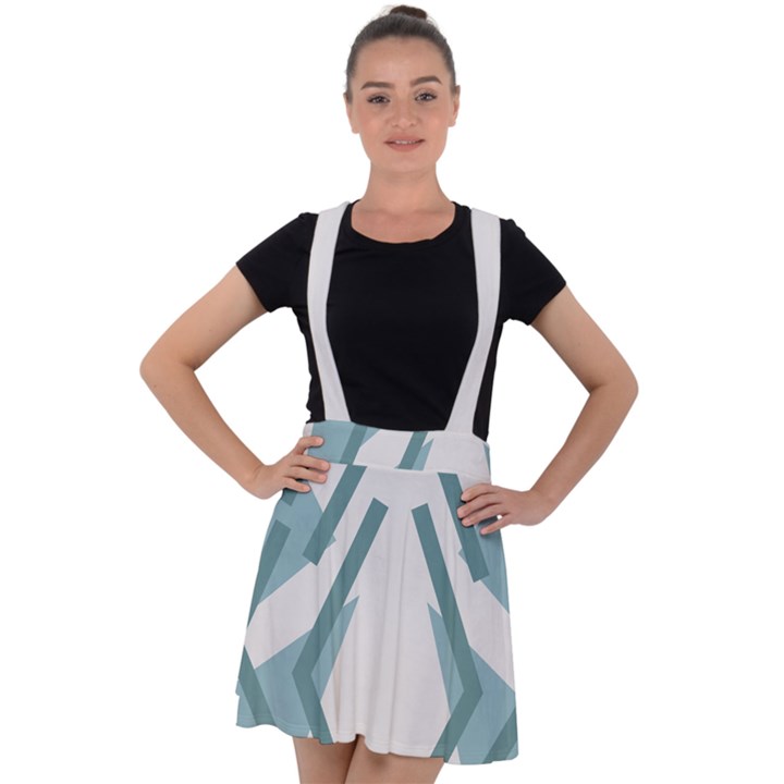 Abstract pattern geometric backgrounds Velvet Suspender Skater Skirt