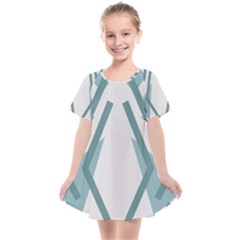 Abstract Pattern Geometric Backgrounds Kids  Smock Dress by Eskimos