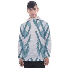 Abstract Pattern Geometric Backgrounds Men s Front Pocket Pullover Windbreaker by Eskimos