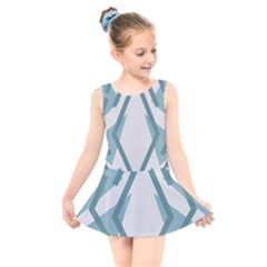 Abstract Pattern Geometric Backgrounds Kids  Skater Dress Swimsuit by Eskimos