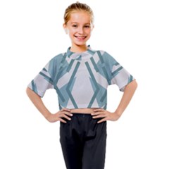 Abstract Pattern Geometric Backgrounds Kids Mock Neck Tee