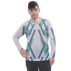 Abstract Pattern Geometric Backgrounds Men s Pique Long Sleeve Tee