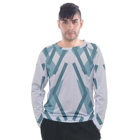 Abstract Pattern Geometric Backgrounds Men s Long Sleeve Raglan Tee by Eskimos