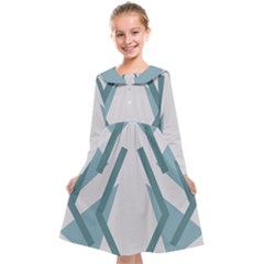 Abstract Pattern Geometric Backgrounds Kids  Midi Sailor Dress by Eskimos